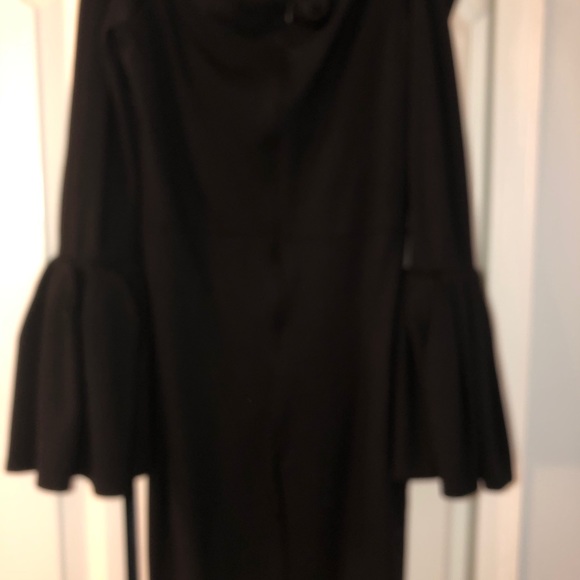 Black bell sleeve cocktail dress (med) - Picture 6 of 8